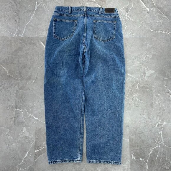 Vintage LL Bean Jeans Mens 34x31 Flannel Lined Natural Fit Double L Workwear - Picture 4 of 14